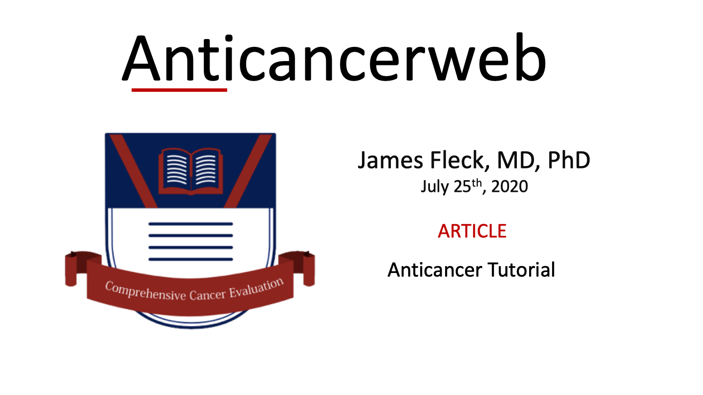 Anticancer Tutorial